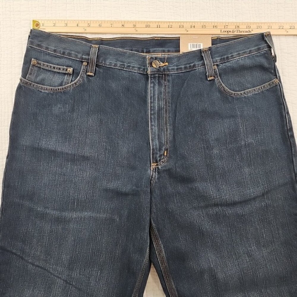 Carhartt Holter Jeans Men's 42x32 Relaxed Straight Leg Blue Stretch NWT BD1483-M - Picture 8 of 16